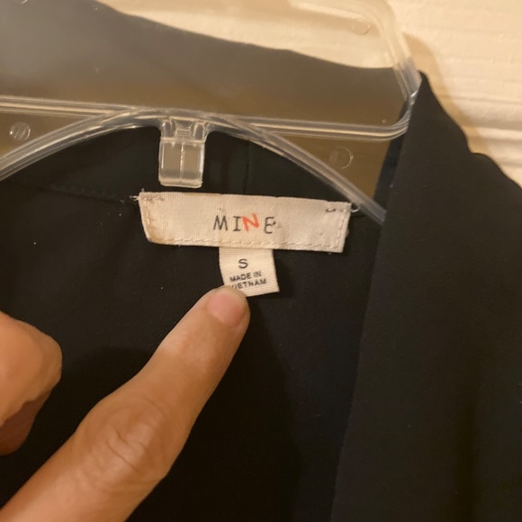 rayon handkerchief hem jacket cardigan black women’s size small open front - Picture 2 of 4